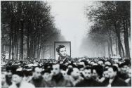 [Protesters in the streets of Paris, France]