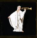 [Woman in robe with trumpet]