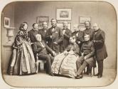 [Two women and nine men]