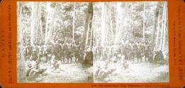 Carolinen-Insel Yap.  Eingeborne unter Cocospalmen.