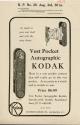 Advertisement for the Vest Pocket Autographic Kodak