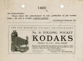 Advertisement for the No. 3A Folding Pocket Kodak