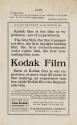 Advertisement for Kodak Film