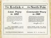 Advertisement for Kodak photography featuring testimonial by Commander Robert Peary
