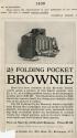 Kodak advertisement for the 2A Folding Pocket Brownie