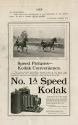Advertisement for the No. 1A Speed Kodak