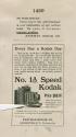 Advertisement for the No. 1A Speed Kodak