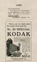 Advertisement for the No. 3A Special Kodak