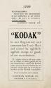 Advertisement regarding the Kodak trademark & reputation