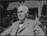 Thomas Edison in Eastman's garden at the Kodacolor Party