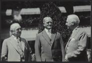 George Eastman talking with Adolf Ochs and General Pershing at Kodacolor Party