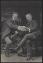 George Eastman and unidentified man sitting in chairs