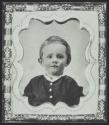 Photograph of the ambrotype of George Eastman at age three