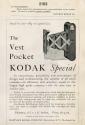 Advertisement for Vest Pocket Kodak Cameras