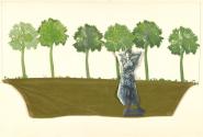 Garden with Statue