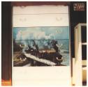 [Drawers with printed image of train]