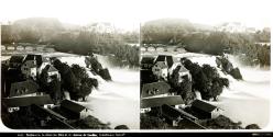 Neuhausen, la chute du Rhin et le château de Lauffen, Schaffhouse, Suisse
