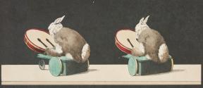[Rabbit playing drum]