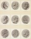 [Plate 14: Victor Cousin / Couthon / Couturier De Vienne / Georges Cuvier / Prince Adam Czartoryski / Benjamin Constant / Général Coletti / Dannecker / Daunou]