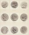 [Plate 21: John Flaxman / Capitaine Franklin / Gabriel Féry / Comte de Forbin / Hippolyte Fortoul / Mme. Julie Fortoul / Baronne de Forget / Paul Foucher / Fresnel]