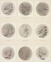 [Plate 22:  Friedrich / Garnier Pagès ainé / Garat / Théophile Gautier / Mlle. Delphine Gay / Gay-Lussac / Étienne Geoffroy St. Hilaire / Mme. Isidore Geoffroy St. Hilaire / Mr. Isidore Geoffroy St. Hilaire]