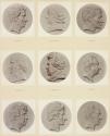 [Plate 45: Roedrer / Mme. Roland / Roland / Romme / Sir John Ross / Rossini / Rouget de Lisle / Roulin / Amiral Roussin]