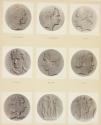 [Plate 53: Mme. Mélanie Waldor / J.A. Washington / James Watt / Zacharie Werner / Wilhem / John Wilks / Mme. Desbordes Valmore / Les Trois Grâces / Les Beaux Arts]