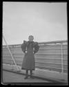 Girl on a ship's deck, Europe Trip