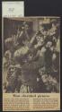 Newspaper clipping showing mother filming children at Christmas tree with the Kodak Instamatic XL33 Movie Camera