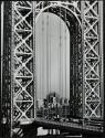 New Jersey side of George Washington Bridge tower, New York City, New York
