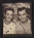 [Photo booth portrait of two young men]