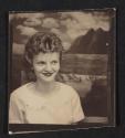 [Photo booth portrait of a woman]