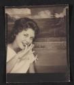 [Photo booth portrait of a young woman]