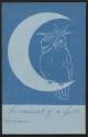 [Owl perched on crescent moon]