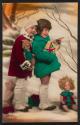 [New Year's card with children holding gifts]