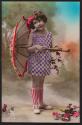 [Girl holding umbrella]