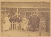 Ulysses S. Grant and others, including Major General and Mrs. John Gibbons and family at Fort Sanders, Wyoming Territory