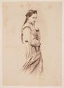 [Young woman with hair in coronet braid]