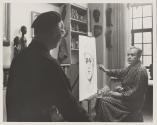 [Nickolas Muray posing for Rufino Tamayo drawing]