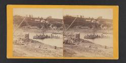 Building Bridge Across the Kaw at Wyandotte, Kansas. 286 miles west of St. Louis Mo.