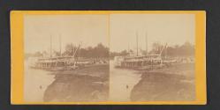 Steamer Mary MacDonald at Wyandotte, Missouri River Kansas. 286 miles west of St. Louis, Mo.