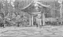 View of Japanese pavilion-double exposure, Japan Trip