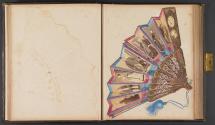 [Men and women on body of fan]