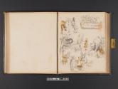 [Children with drawn imitations of John Tenniel's illustrations for Lewis Carrol's Alice in Wonderland]