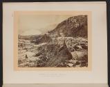 Summit of Sierra Nevada, Snow Sheds in foreground, Donner Lake in the distance, C.P.R.R.