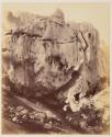 The Front of the Glacier, As Seen on the Land, Being Forced Over the Rocks