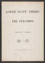 Lower Egypt, Thebes, and the Pyramids