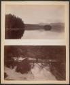 [View of water with forested shore and distant mountain] \ Tongass Narrows