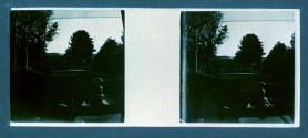 [View of road over hood of car]