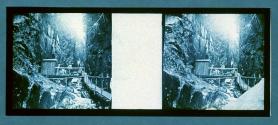 [Wooden pathway along gorge]
